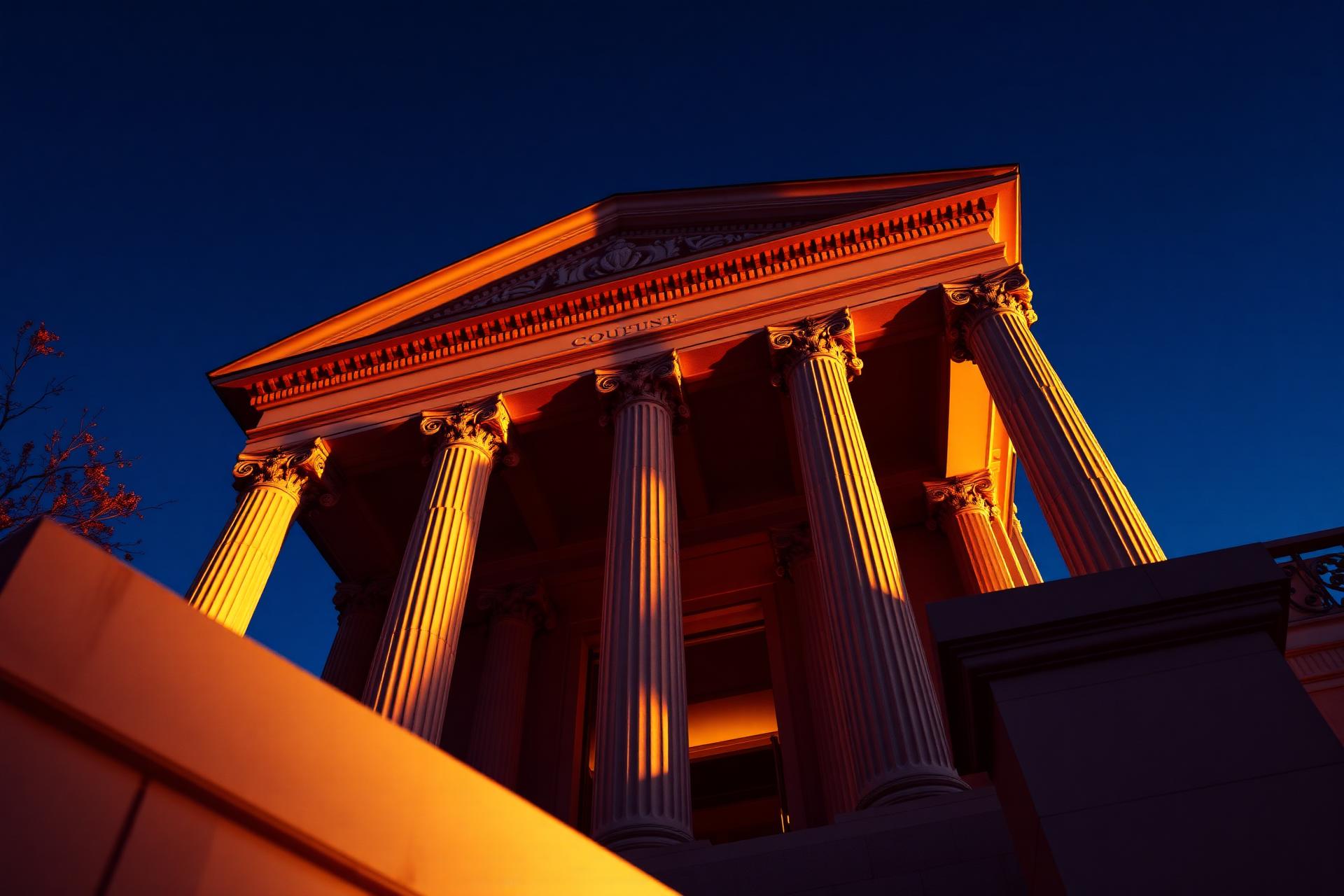 Classical courthouse columns